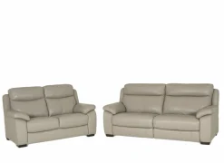 Zetel Mohawk 2,5+2-zit - leder - grijs