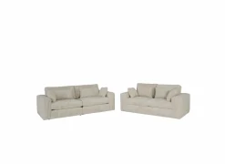 Zetel Monize 3+2-zit - stof - ecru