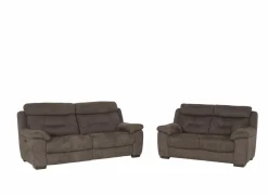 Zetel Neil 2,5+2-zit - stof - grijs met relax