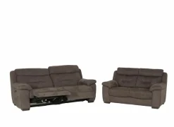 Zetel Neil 2,5+2-zit - stof - grijs met relax