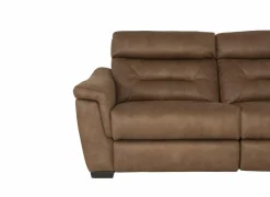 Zetel Notch 2,5+2-zit - stof - cognac met relax