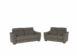 Zetel Notch 2,5+2-zit - stof - donkergrijs met relax