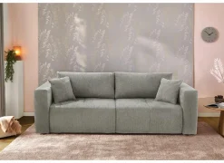 Zetel Relax Bigsofa 4-zit - stof - chenil lichtgrijs