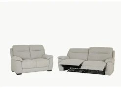 Zetel Saipan 2,5+2-zit - stof - grijs met relax