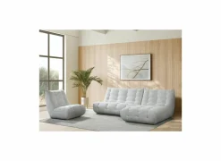 Zetel Schiva 1-zit - stof - lichtgrijs