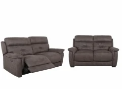 Zetel Twitch 2,5+2-zit - stof - grijs