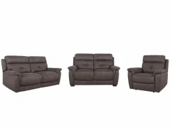 Zetel Twitch 2,5+2+1-zit - stof - grijs