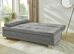 Zetelbed Lindau 2 persoons 203x106cm - stof - grijs