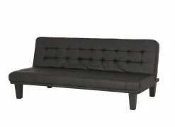 Zetelbed Molina 1 persoon - 180x90cm - lederlook - zwart