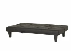 Zetelbed Molina 1 persoon - 180x90cm - lederlook - zwart
