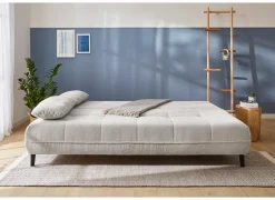 Zetelbed Till 2-persoons - stof - beige met opbergruimte