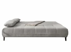 Zetelbed Till 2-persoons - stof - lichtgrijs met opbergruimte