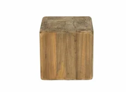 Zuil Qubit 15x15x15cm - gerecycleerd den massief - naturel